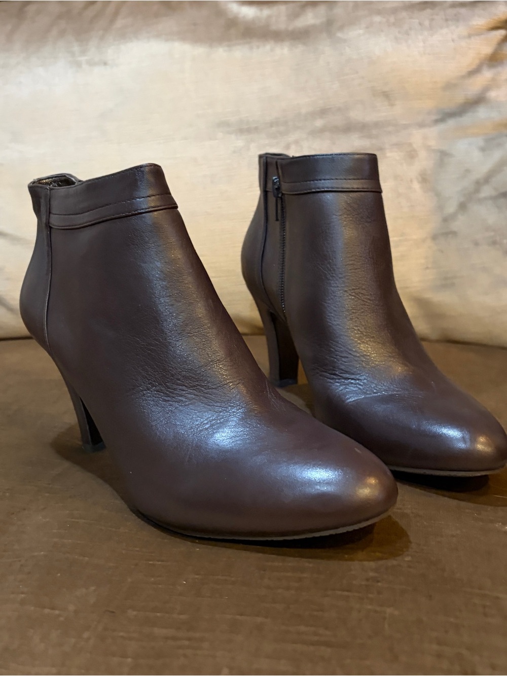 Banana Republic Dark Brown Leather Ankle Booties